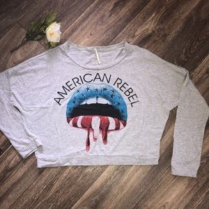 Rock n roll crop graphic tee